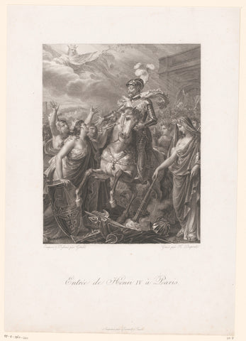 Reception of King Henry IV in Paris, Louis Pierre Henriquel-Dupont, 1819 Canvas Print