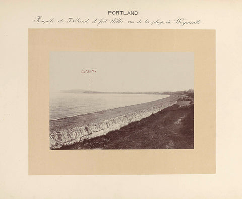 View of the Portland peninsula and nothe fortress, as seen from weymouth beach, anonymous, 1891 Canvas Print