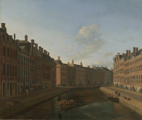 View of the Golden Bend in the Herengracht from the east, Gerrit Berckheyde, 1685 Canvas Print