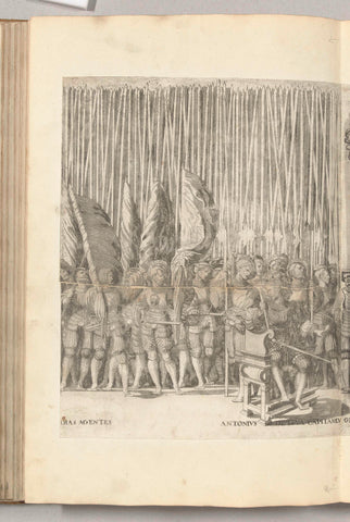 Landsknechten and Antonio de Leyva, plate [MM], Nicolaas Hogenberg, 1530 - 1536 Canvas Print