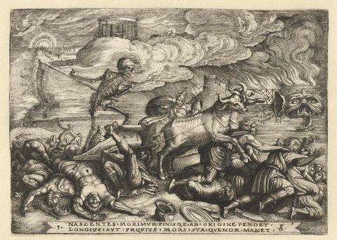 Triumph of Death, Georg Pencz, 1537 - 1541 Canvas Print