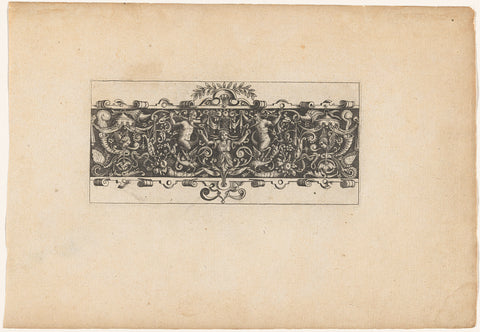 Roller work along a frieze, anonymous, after 1589 Canvas Print