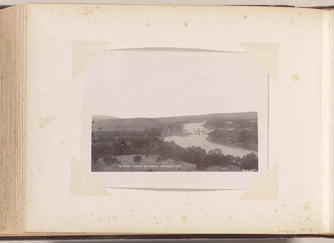 View of the destroyed railway bridge over the Tugela near Colenso, Barnett &Co., 1899 - 1900 Canvas Print