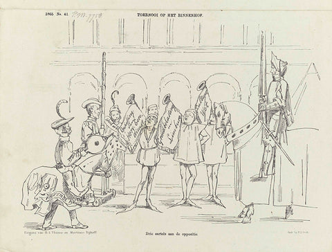 Cartoon on the opposition to the announced bills, 1865, Johan Michaël Schmidt Crans, 1865 Canvas Print