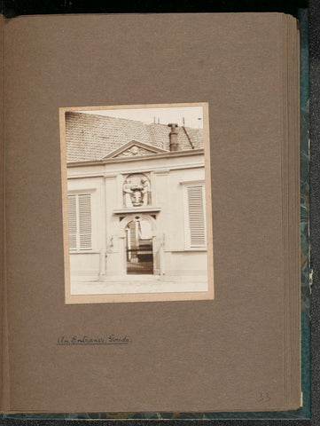 Entrance gate with coat of arms and pediment of the Sint Elisabeth Gasthuis on the Kleiweg in Gouda, anonymous, 1912 Canvas Print