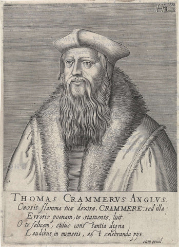 Portret van Thomas Cranmer, Hendrick Hondius (I) (attributed to workshop of), 1599 Canvas Print