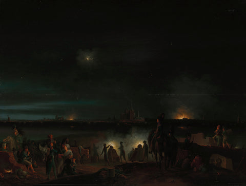 The Shelling of ’s-Hertogenbosch by the French, Josephus Augustus Knip, 1800 Canvas Print