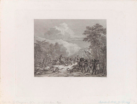 Slag bij Bergen, 1799, Reinier Vinkeles (I), 1800 - 1802 Canvas Print