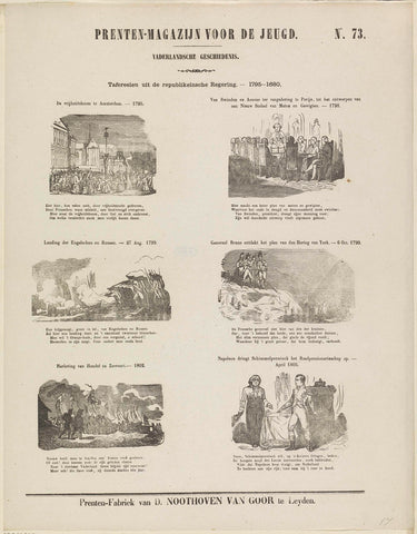 Scenes from the republican government. - 1795-1806, Dirk Noothoven van Goor, 1850 - 1881 Canvas Print