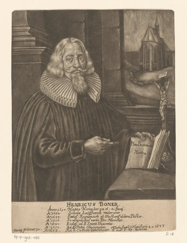 Portrait of Heinrich Boner, Georg Fennitzer, 1673- 1722 Canvas Print