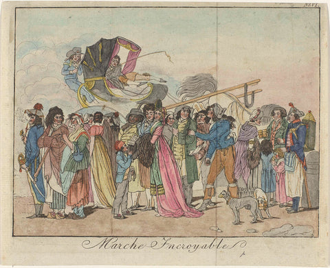 Marche Incroyable, anonymous, in or after 1795 Canvas Print