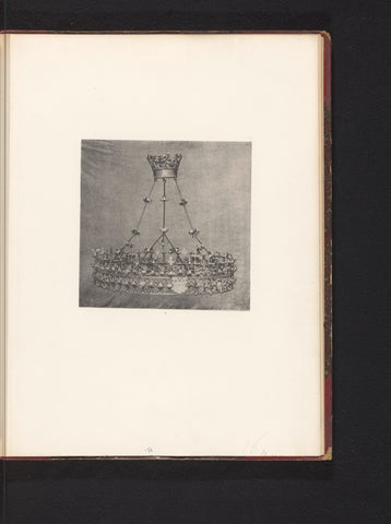 Wrought iron chandelier from the St. Peter's Church in Bastogne, exhibited at an exhibition on religious objects from the Middle Ages and Renaissance in 1864 in Mechelen, Joseph Maes, 1864 - in or before 1866 Canvas Print