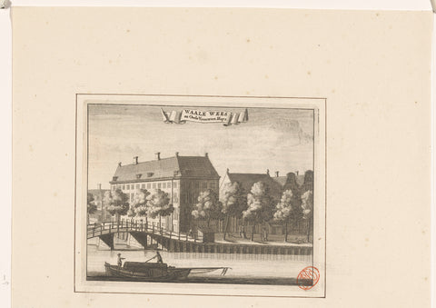 View of the Walenweeshuis on the Vijzelgracht in Amsterdam, anonymous, 1693 - 1694 Canvas Print