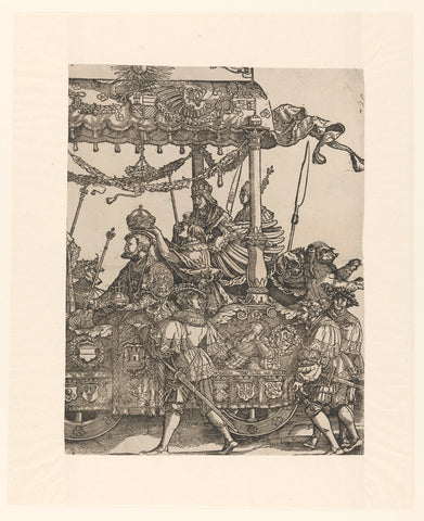 Triomfwagen met Karel V, Hans Schäufelein, 1537 Canvas Print