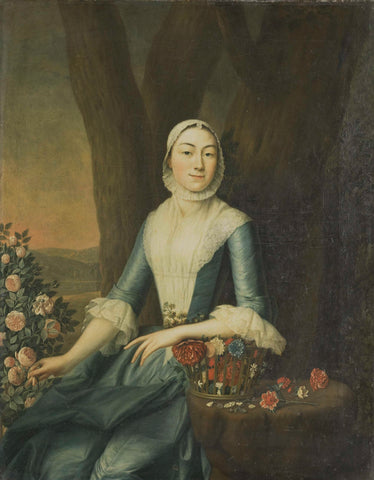 Portrait of Magdalena van Citters, Wife of Adriaen Isaac Hurgronje, anonymous, c. 1760 Canvas Print