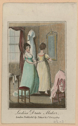 The Book of Trades, 23 Oct. 1804 : Ladies Dress Maker, anonymous, 1804 Canvas Print