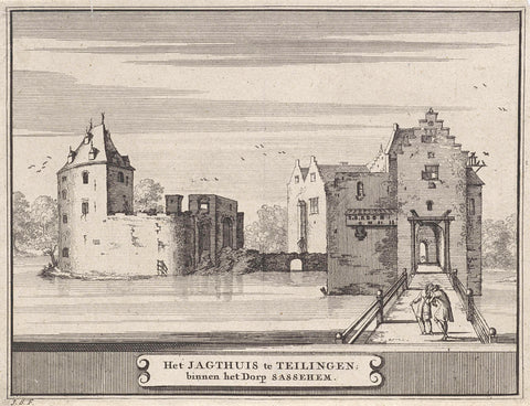 View of Teylingen Castle in Sassenheim, Jacobus Schijnvoet, 1711 - 1774 Canvas Print