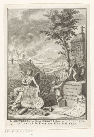 Allegory on the history of France, Jan Caspar Philips, 1772 Canvas Print