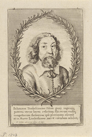 Portrait of John Tradescant the Younger, Wenceslaus Hollar, 1656 Canvas Print