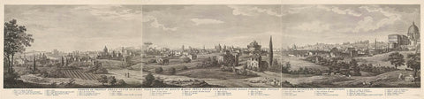 Panorama of the city Rome, Giovanni Volpato, 1743 - 1803 Canvas Print