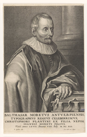 Portrait of Balthasar Moretus, Cornelis Galle (II), 1641 Canvas Print