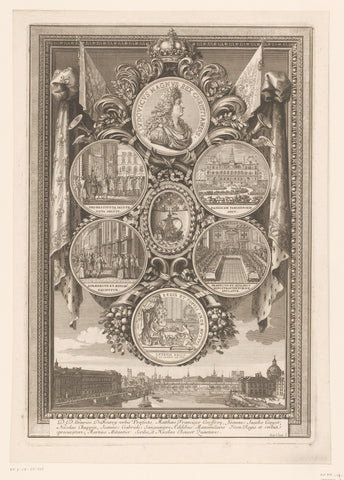 Reception of Louis XIV at the town hall, Sébastien Leclerc (I), 1687 Canvas Print