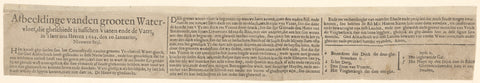 Text sheet accompanying the print of the restoration of the breached dike at Vianen, 1624, Broer Jansz. (Amsterdam), 1624 Canvas Print