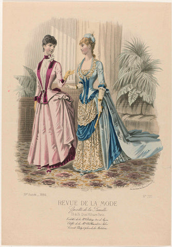 Revue de la Mode, Gazette de la Famille, 1886, 15th Year, No. 737: Toilettes de la M.on Duboys (...), A. Chaillot, 1886 Canvas Print