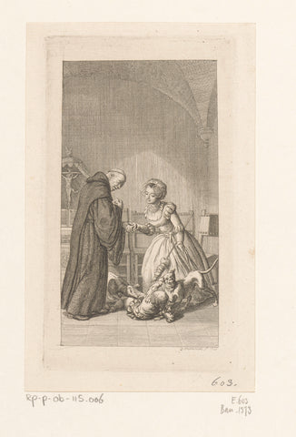 Maria and the brother, Daniel Nikolaus Chodowiecki, 1788 Canvas Print