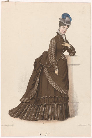 Dame in bruine japon, ca. 1875, No. 1, Charpentier, c. 1875 Canvas Print