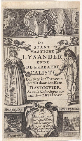 Scenes from the lives of Lysander and Caliste, Abraham Dircksz. Santvoort, 1636 Canvas Print