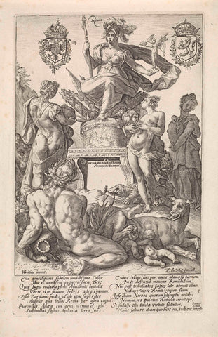 Allegory on Rome, anonymous, 1645 - 1706 Canvas Print