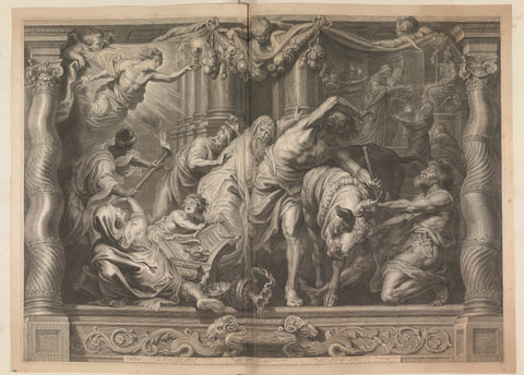 Victory of the church over idolatry, Schelte Adamsz. Bolswert, 1647 - 1656 Canvas Print