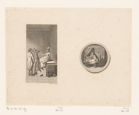 Two performances for Jakob und sein Herr by Diderot, Daniel Nikolaus Chodowiecki, 1791 Canvas Print