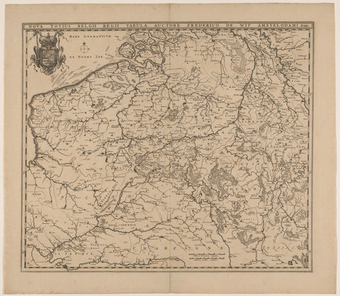 Map of the Southern Netherlands, anonymous, in or after 1667 Canvas Print