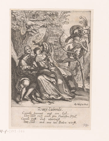 Lovers and Death, Rudolph Meyer, 1650 Canvas Print