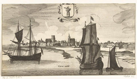 View of Monnickendam, Gaspar Bouttats, 1679 Canvas Print