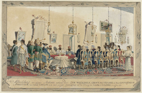 Reception of the envoys of the King of Kandy by Governor Imam Falck, Carel Frederik Reimer, 1772 Canvas Print