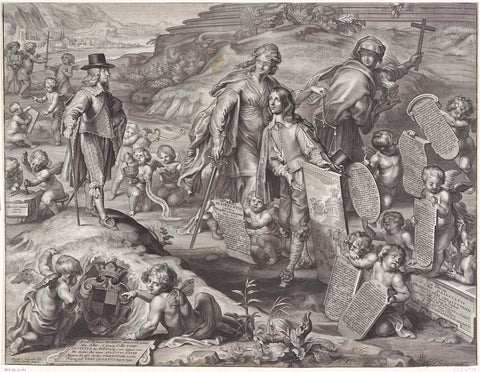 Promotional print of Claudius von Collalto (1645), lower part, Paulus Pontius, 1645 Canvas Print