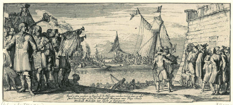 Publication in England of the outbreak of the war and the departure of the ambassador Meerman, 1672, Romeyn de Hooghe, 1674 Canvas Print