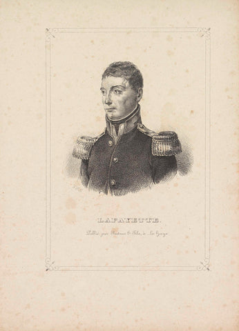 Portrait of Gilbert du Motier de la Fayette, Gerhardus Fredericus Eilbracht, c. 1838 Canvas Print