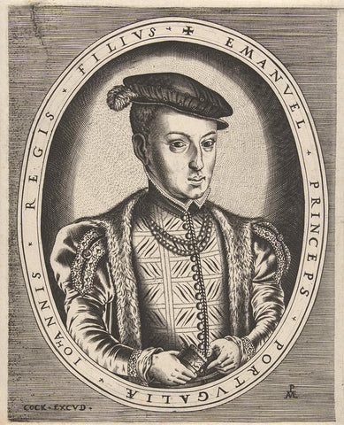 Portret van Johan Manuel van Portugal, Pieter van der Heyden, c. 1540 - 1554 Canvas Print