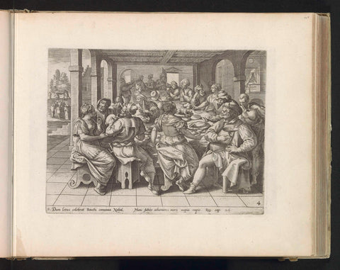 Feast of Nabal, Maerten de Vos, 1585 Canvas Print