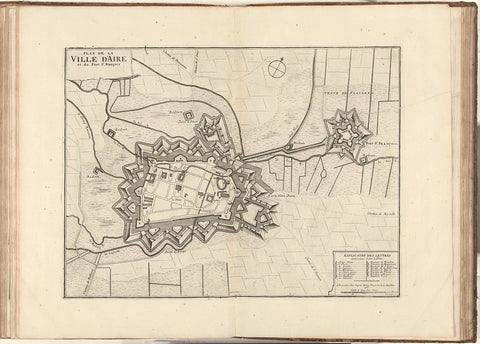 Map of Aire, 1710, Jacobus Harrewijn, 1710 Canvas Print