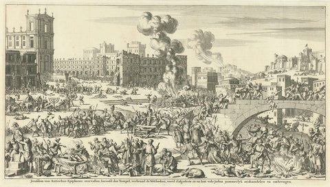 Jeruzalem onder leiding van Antiochus IV Epiphanes ingenomen, Jan Luyken, 1690 Canvas Print