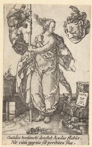 Care, Heinrich Aldegrever, 1552 Canvas Print