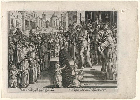 Ecce Homo, Adriaen Collaert, 1585 - 1586 Canvas Print