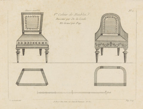 Two Chairs, Jean Baptiste Fay, 1784 - 1796 Canvas Print