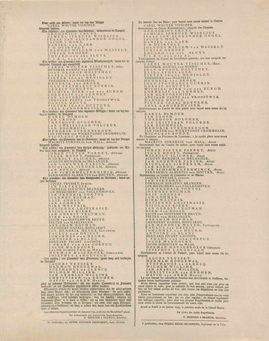 List of names of members of the Amsterdam committees, 1795, Gerrit Brender à Brandis, 1795 Canvas Print