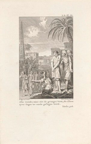 Psammetichus III captured by Cambyses II, Reinier Vinkeles (I), 1780 Canvas Print